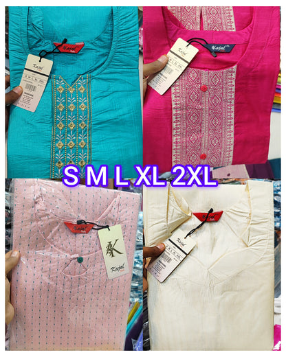 Pack of 4 Kajal Women A-line Design Kurthi TOP Only  Rs. 1000