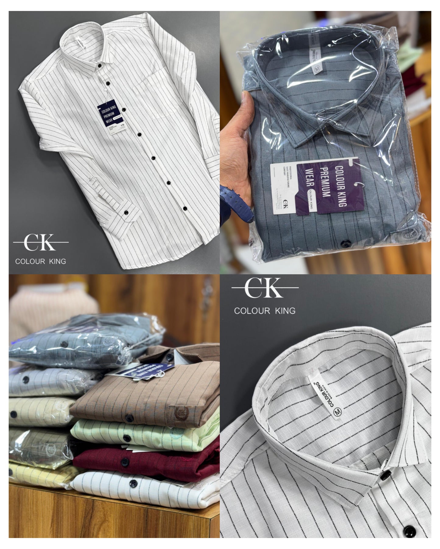 (Combo of 3) CK Korian Linen Strips Shirt Rs.1050