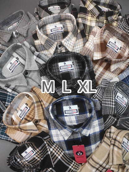 (Combo of 3) RussMan Grindle Oxford Cotton Checked Shirt Rs.1100