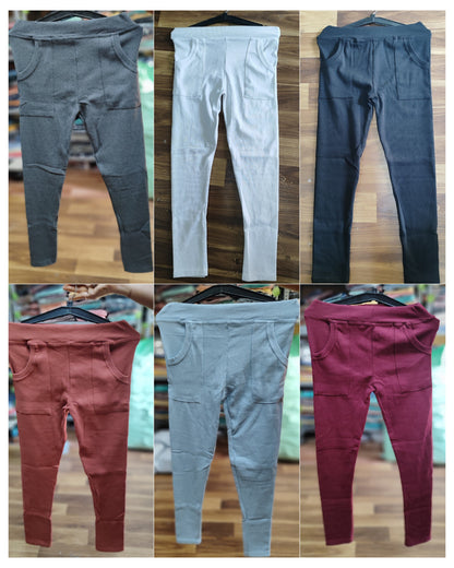 ( Pack of 5 ) Ladies Jeggings  Multicolour Cotton & Lycra Blend PANT Rs. 850