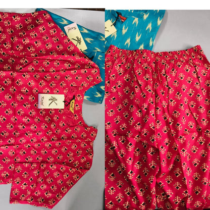 Pack of 2 Kajal Women Pure Cotton Kurthi TOP+PANT Rs. 850