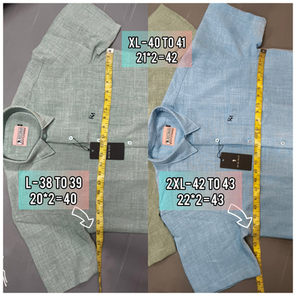 (Combo of 3) RussMan Full Sleeve Crepe Import Lenin Plain Shirts Rs. 1100