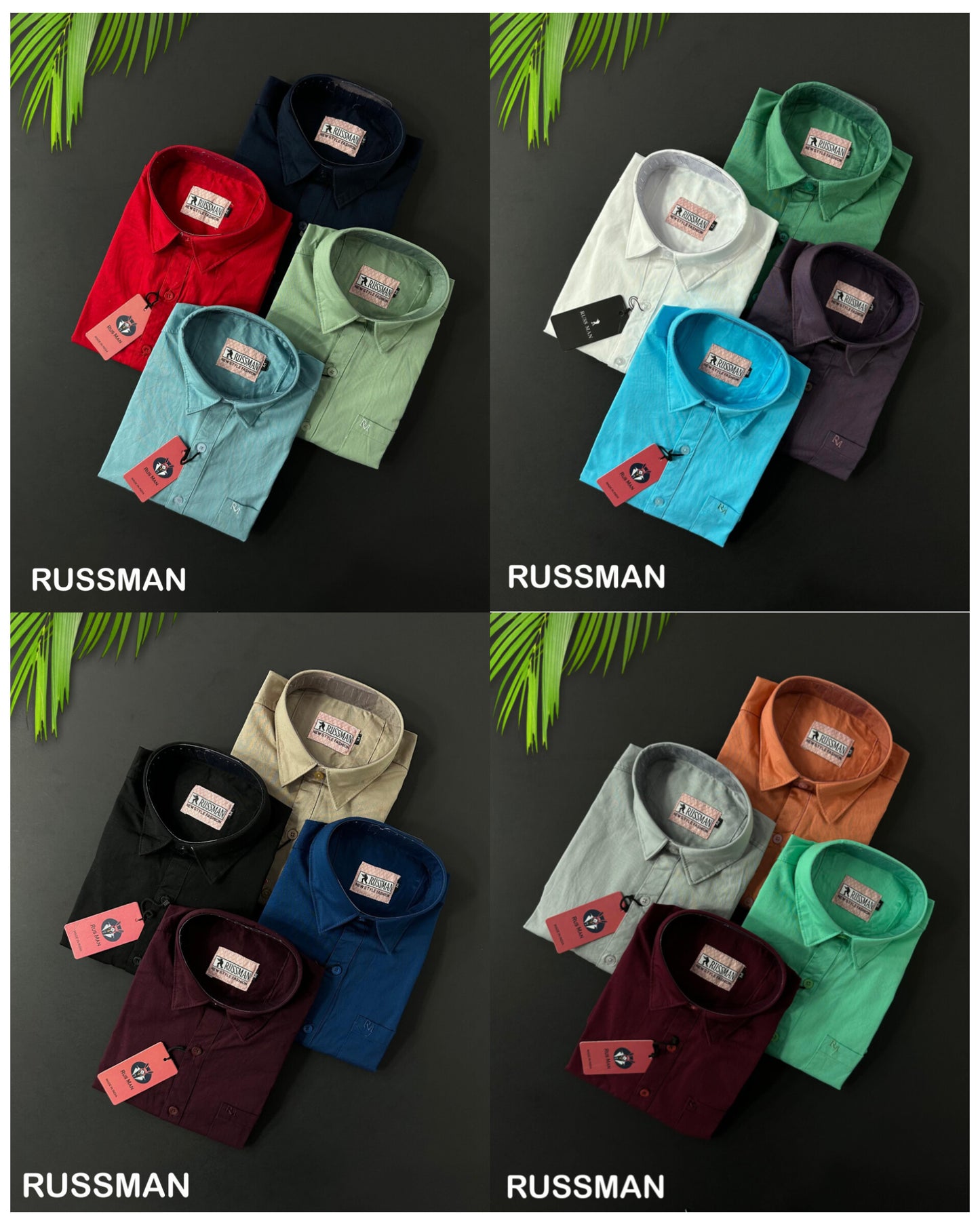 (Combo of 3) RussMan PureCotton Lenin Plain Shirts Rs. 1200
