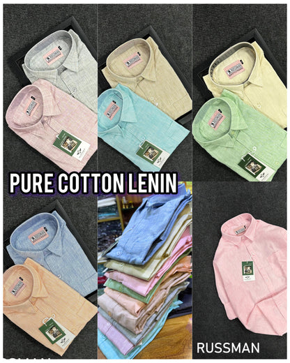 (Combo of 3) khadi Shade Russman Cotton Lenin Full Hand Plain Shirts Rs. 1150