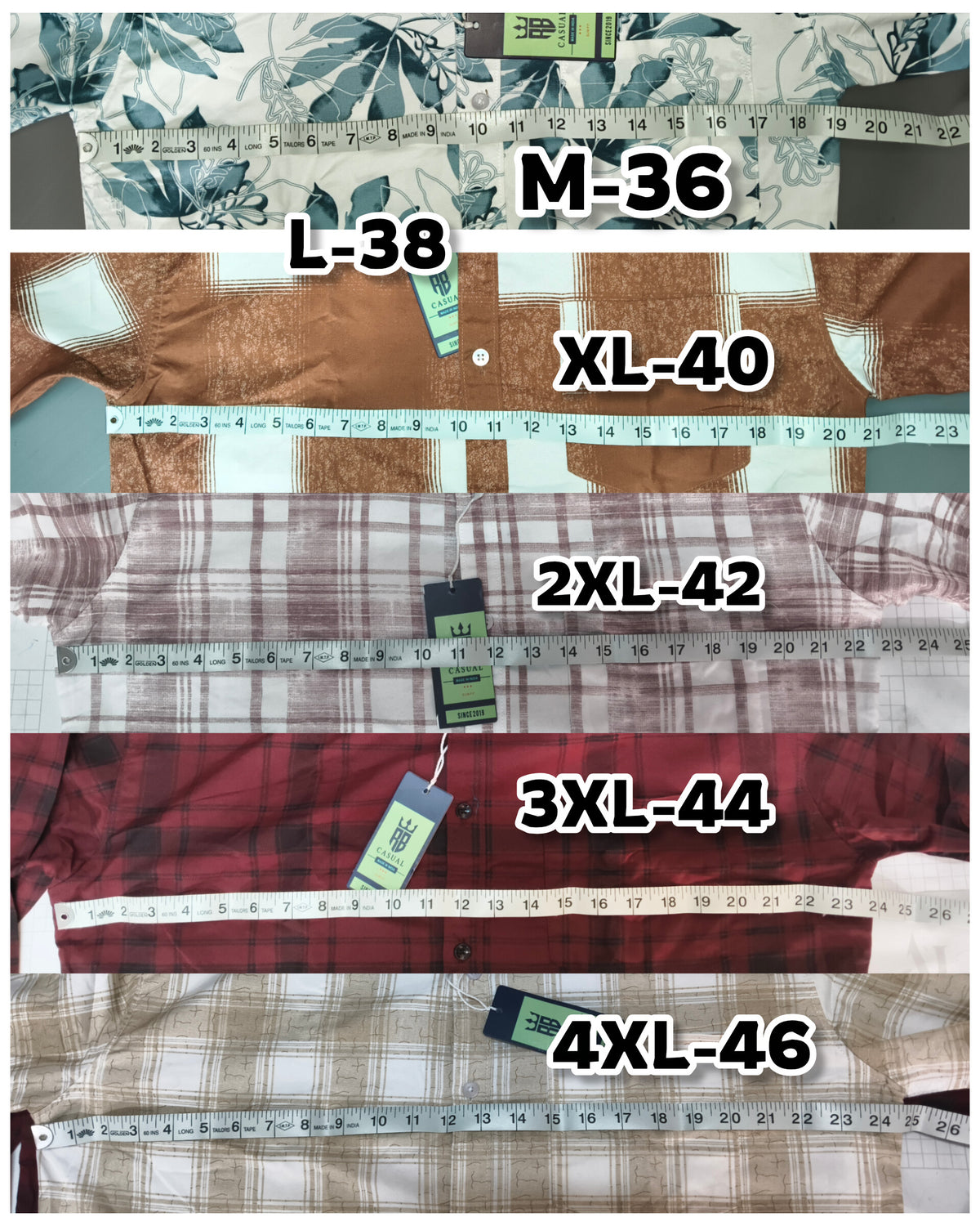 (Combo of 4) RBCasual Checked Only Laffer Cotton Shirts Rs. 1000