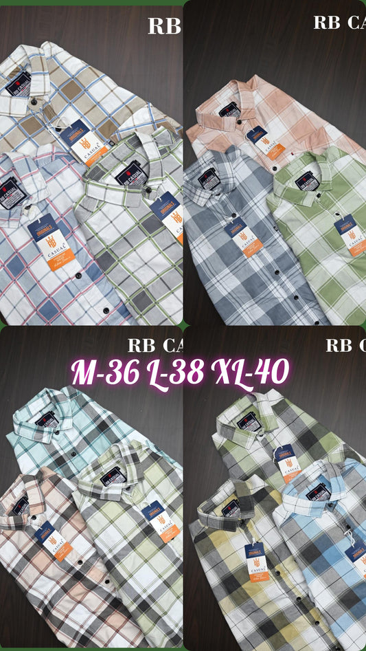 Combo of 4 RB Primium Cotton Checked Shirt Rs. 999