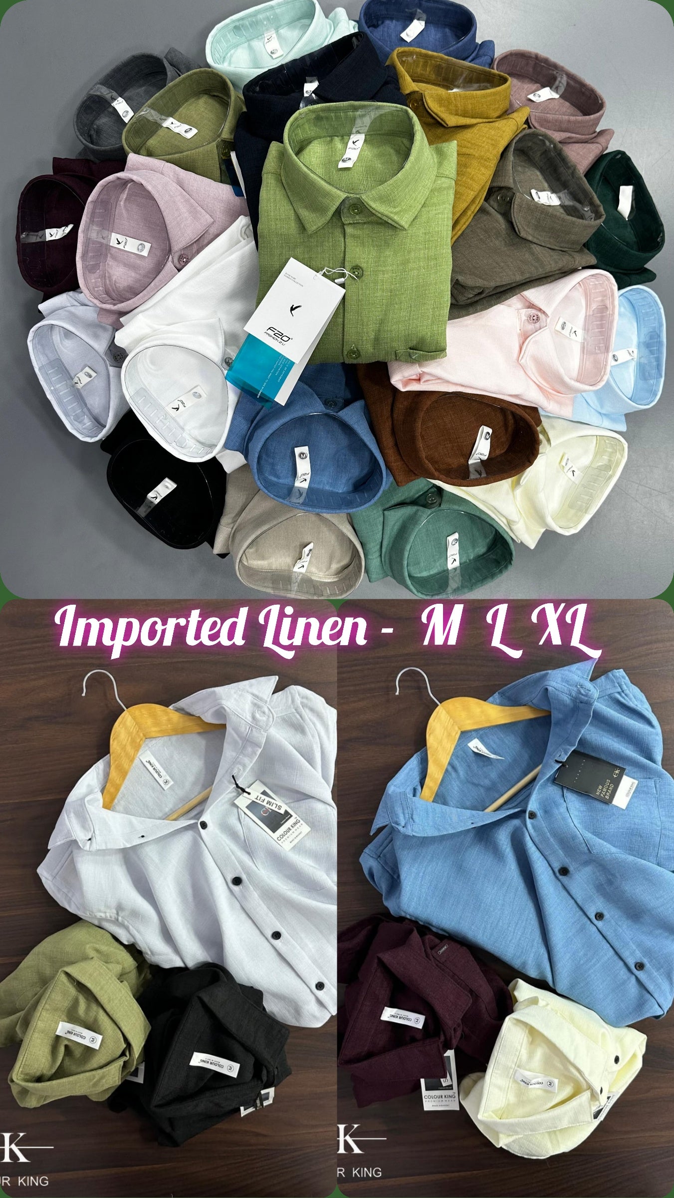 (Combo of 3) Primium CK Linen Dobby Plain Shirt Rs.1099