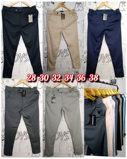 (Combo of 3) 28 to 38 Men's Polo Lycra Formal Regular Pant Rs. 1000