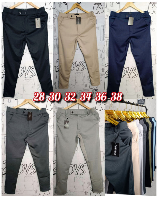 (Combo of 3) 28 to 38 Men's Polo Lycra Formal Regular Pant Rs. 999