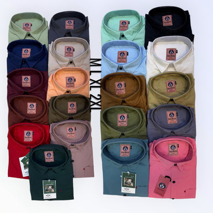 (Combo of 4) Russman Laffer Cotton Plain shirt Rs. 1000