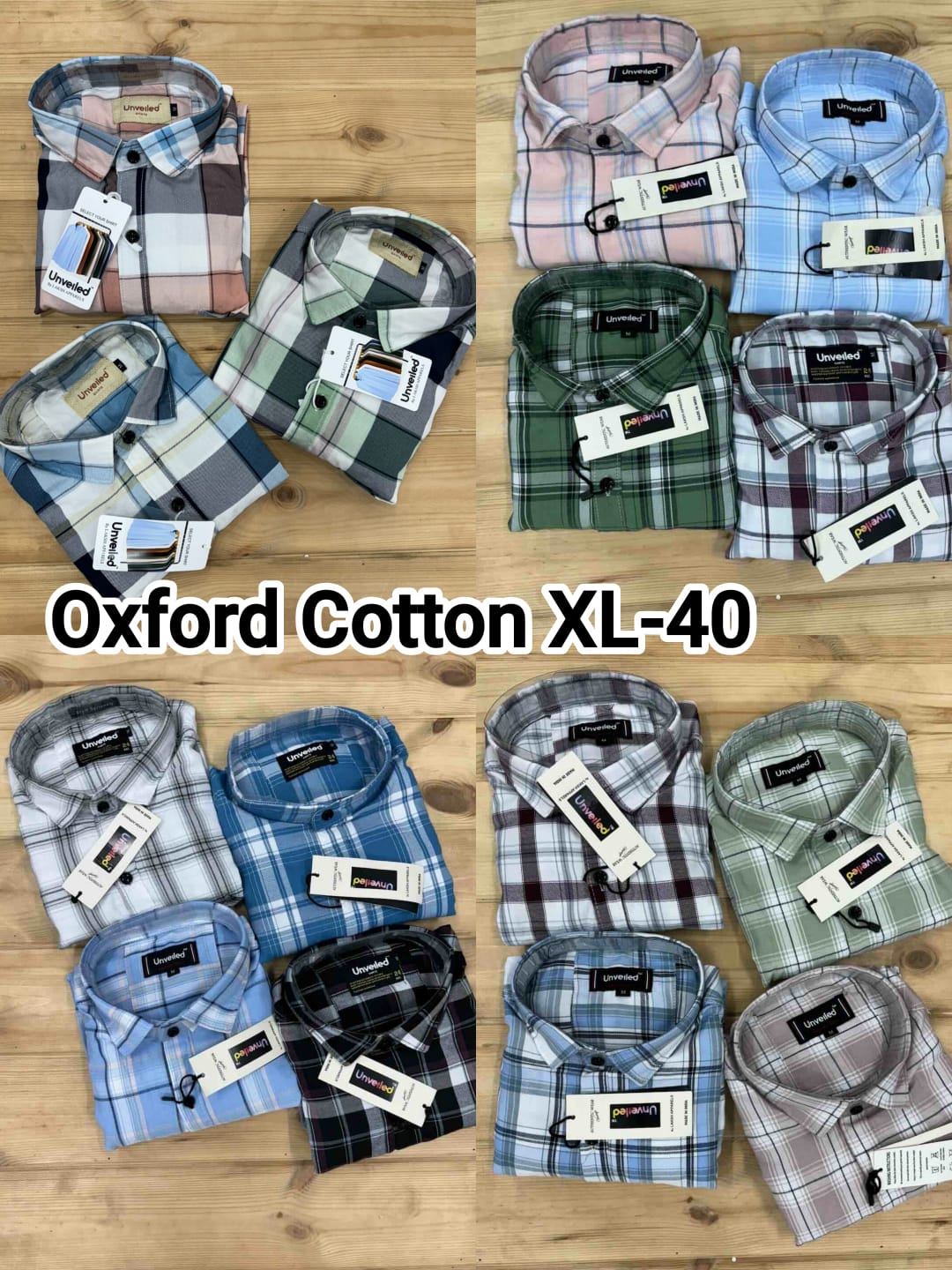 (Combo of 3) Oxford Branded Pure Cotton Shirts XL-40 Rs. 899