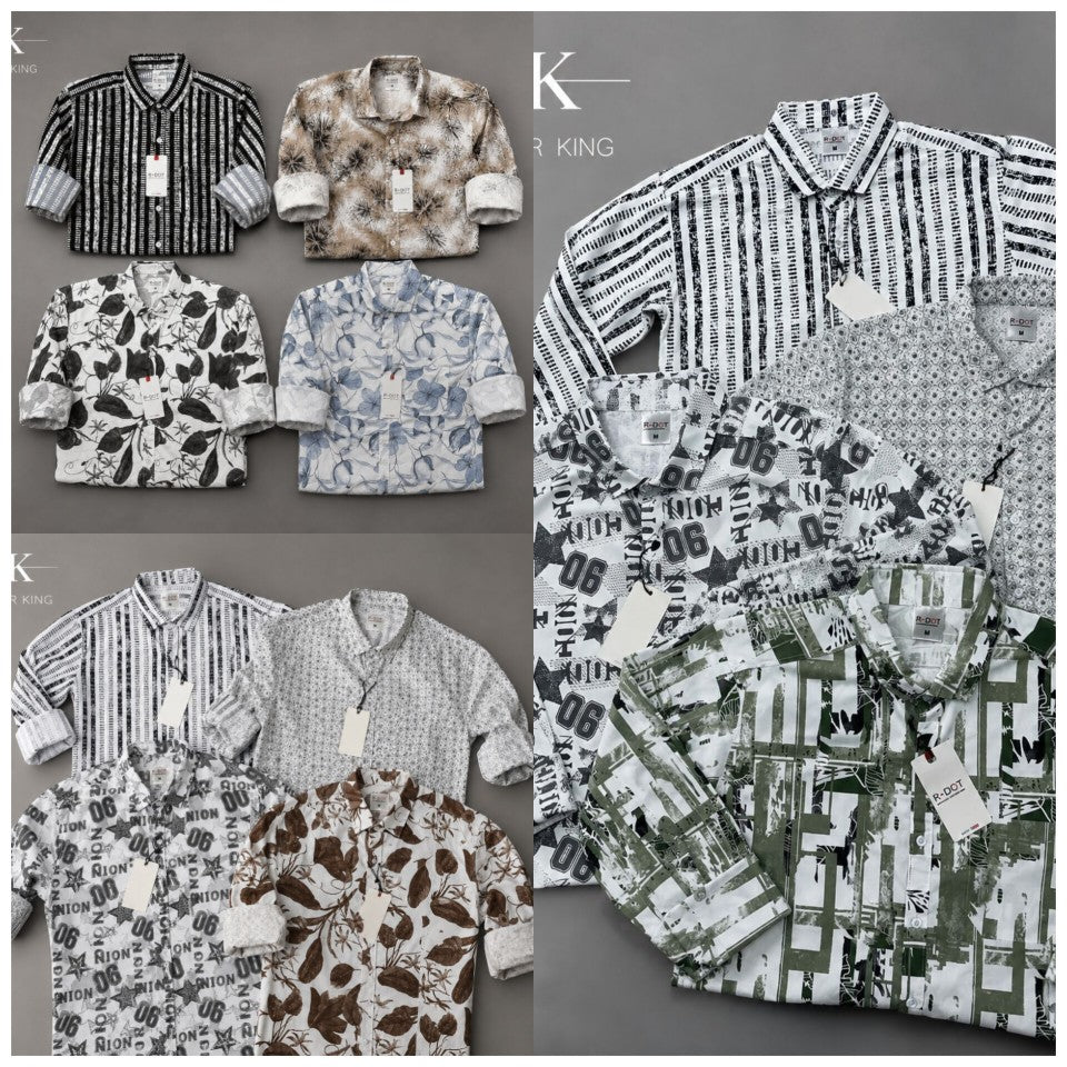 (Combo of 4) RDOT Casual Design Cotton Printed Shirts Rs. 1000