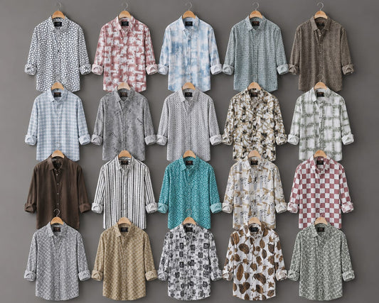 (Combo of 4) RB Casual Design Cotton Printed  Shirts Rs. 999 Only