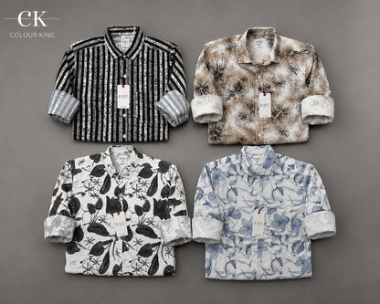(Combo of 4) RDOT Casual Design Cotton Printed Shirts Rs. 1000