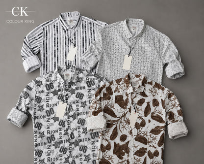 (Combo of 4) RDOT Casual Design Cotton Printed Shirts Rs. 1000
