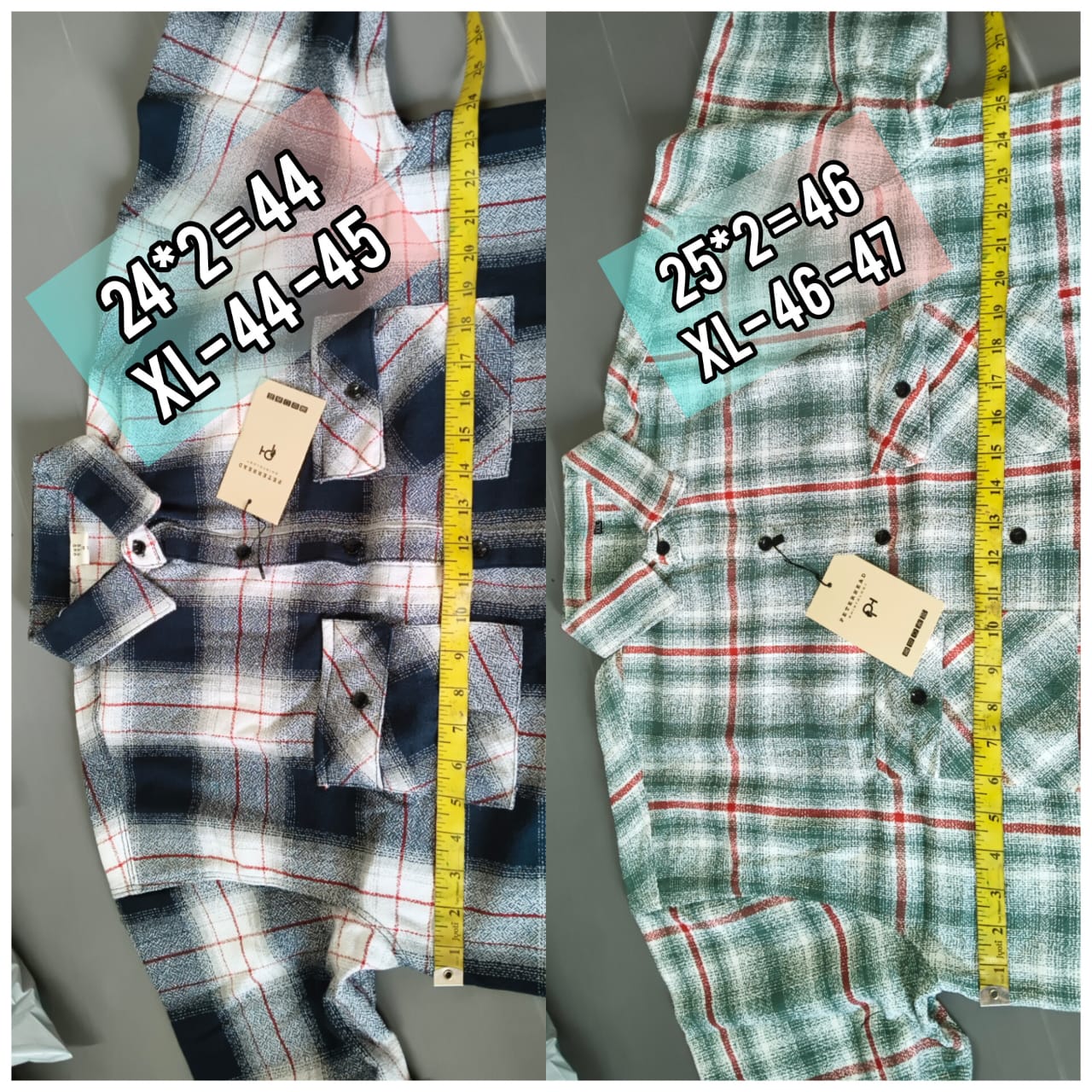 (Combo of 3) PH Baggy DoublePocket BackPrinted Cotton Checked Shirt Rs. 1150