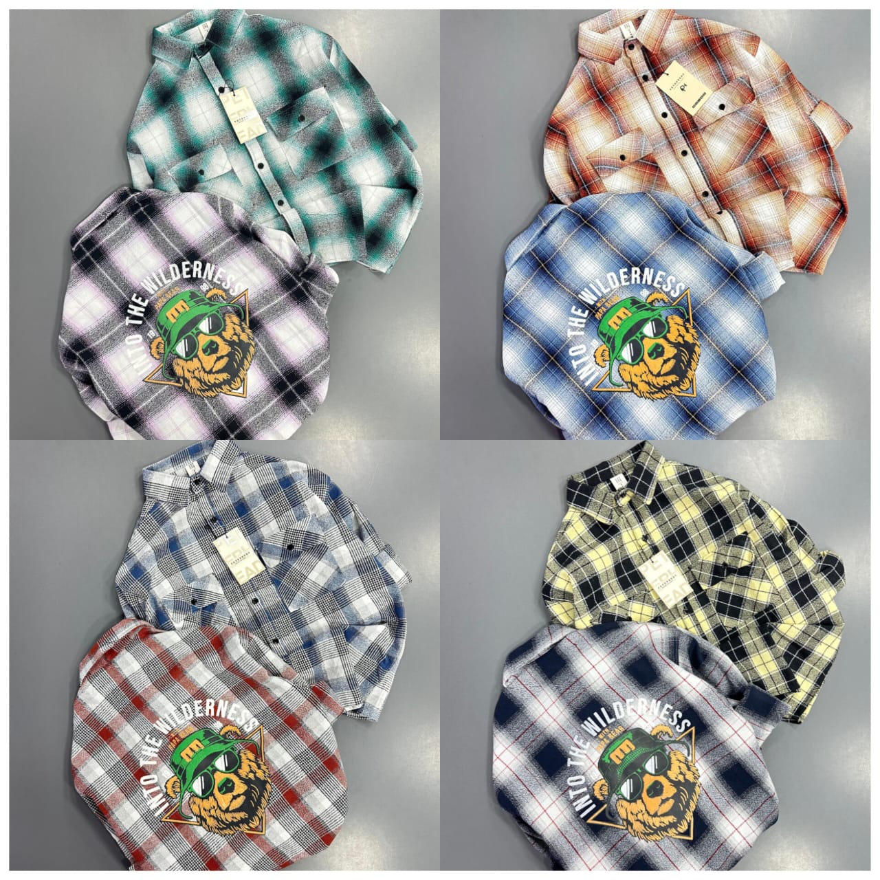 (Combo of 3) PH Baggy DoublePocket BackPrinted Cotton Checked Shirt Rs. 1150