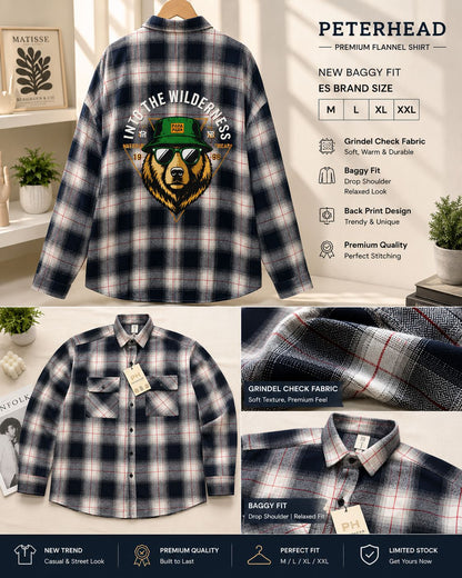 (Combo of 3) PH Baggy DoublePocket BackPrinted Cotton Checked Shirt Rs. 1150