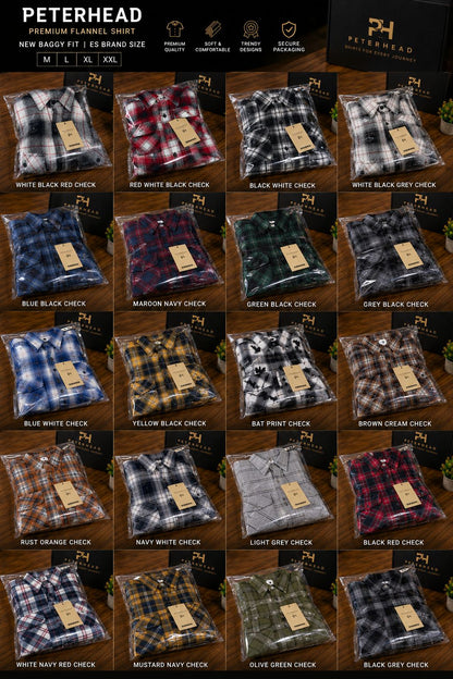(Combo of 3) PH Baggy DoublePocket BackPrinted Cotton Checked Shirt Rs. 1150