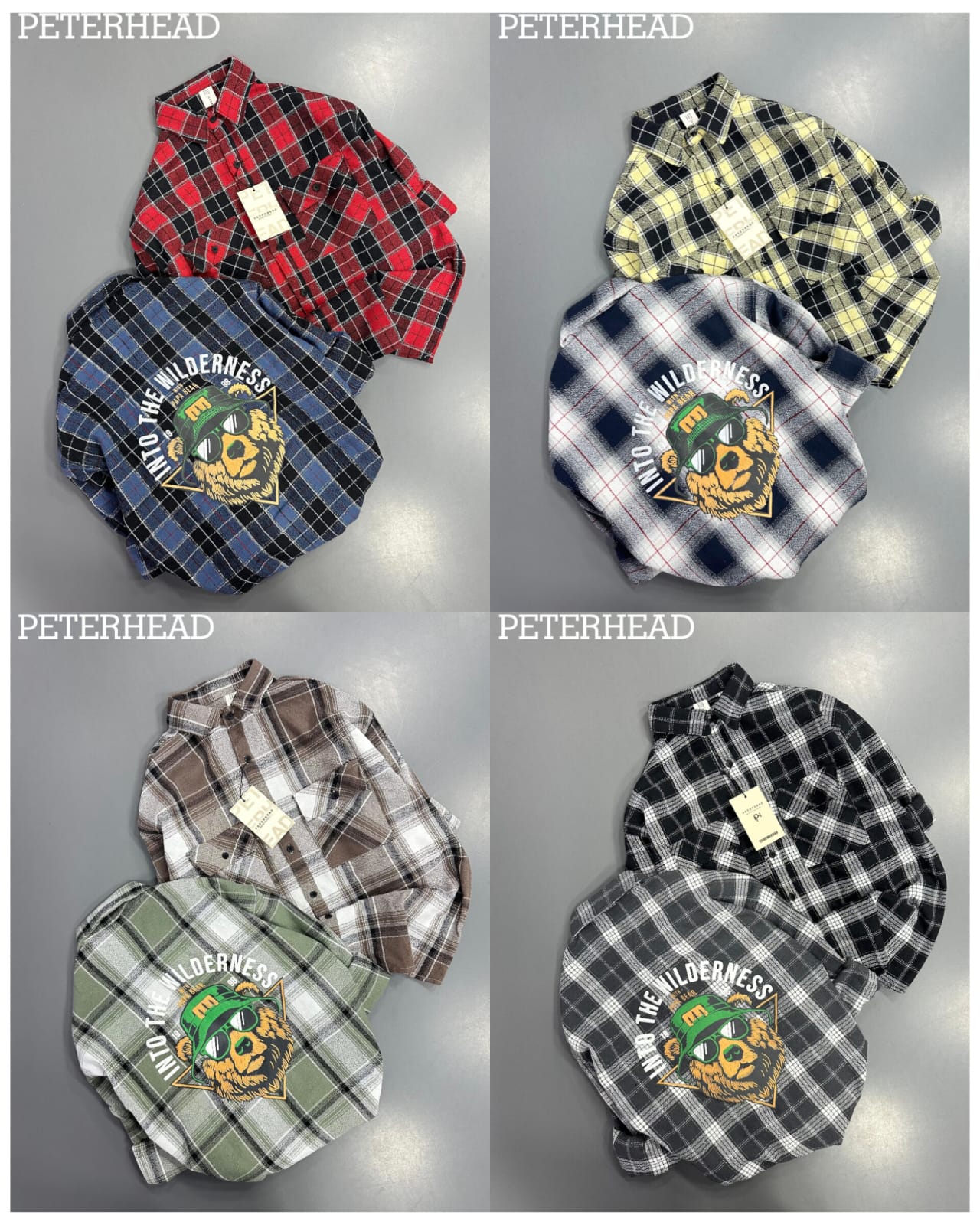 (Combo of 3) PH Baggy DoublePocket BackPrinted Cotton Checked Shirt Rs. 1150