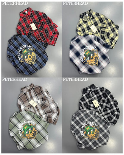 (Combo of 3) PH Baggy DoublePocket BackPrinted Cotton Checked Shirt Rs. 1150