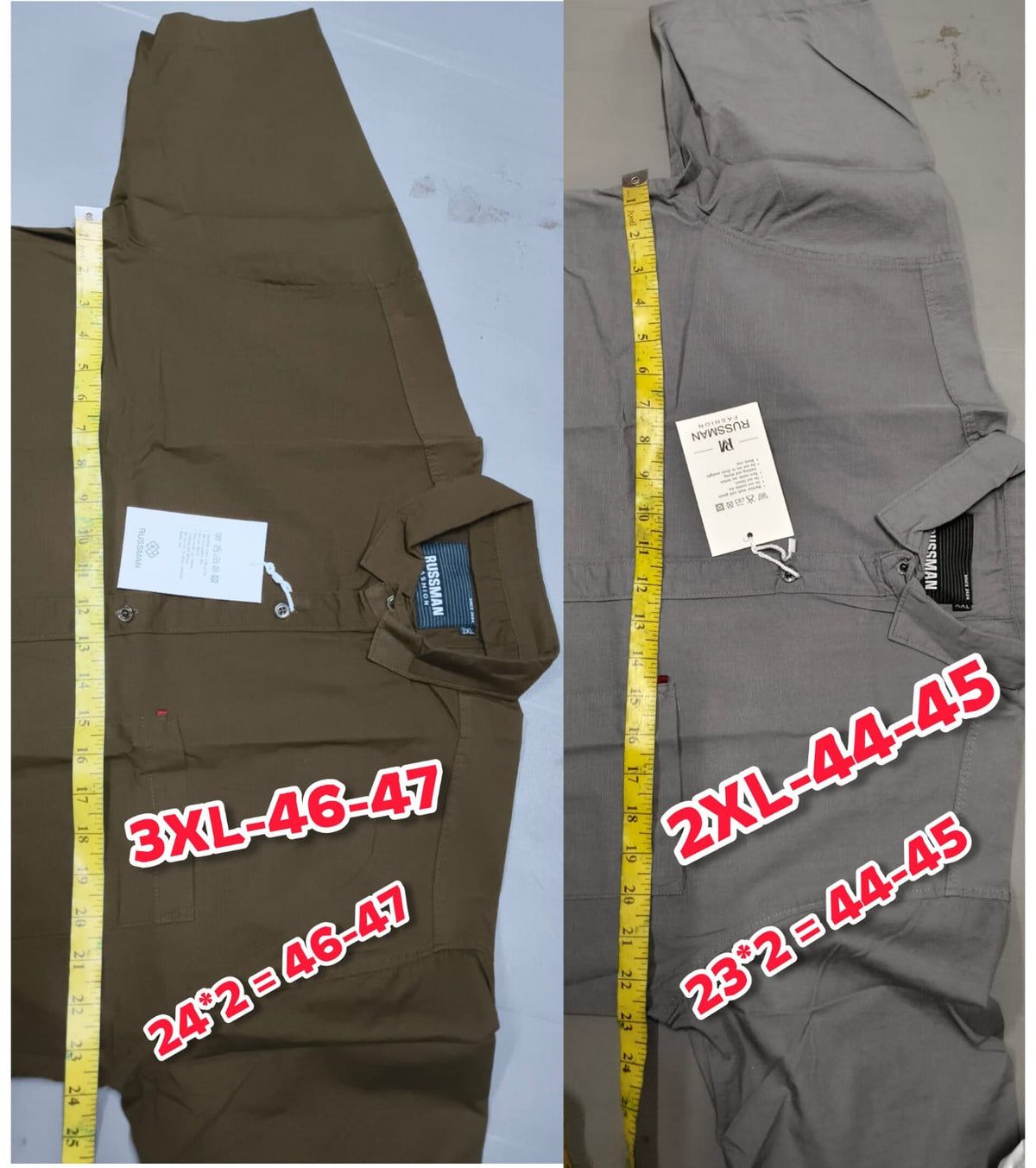 (Combo of 3)Russman Fine Linen Premium Cotton Half Sleeve Plain Shirts Rs. 1200