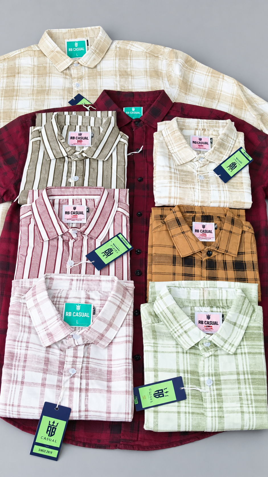 (Combo of 4) RBCasual Checked Only Laffer Cotton Shirts Rs. 1000