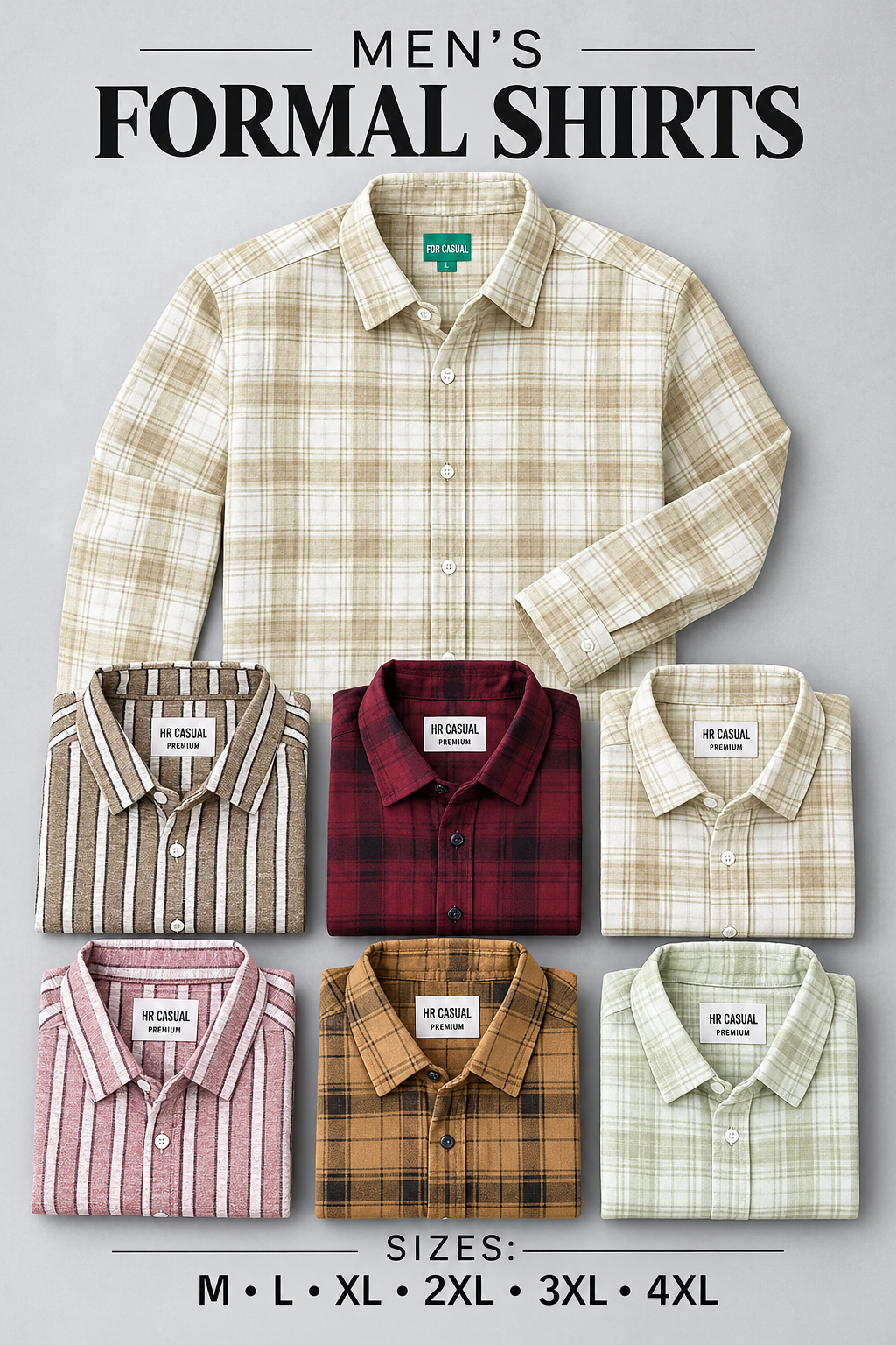 (Combo of 4) RBCasual Checked Only Laffer Cotton Shirts Rs. 1000