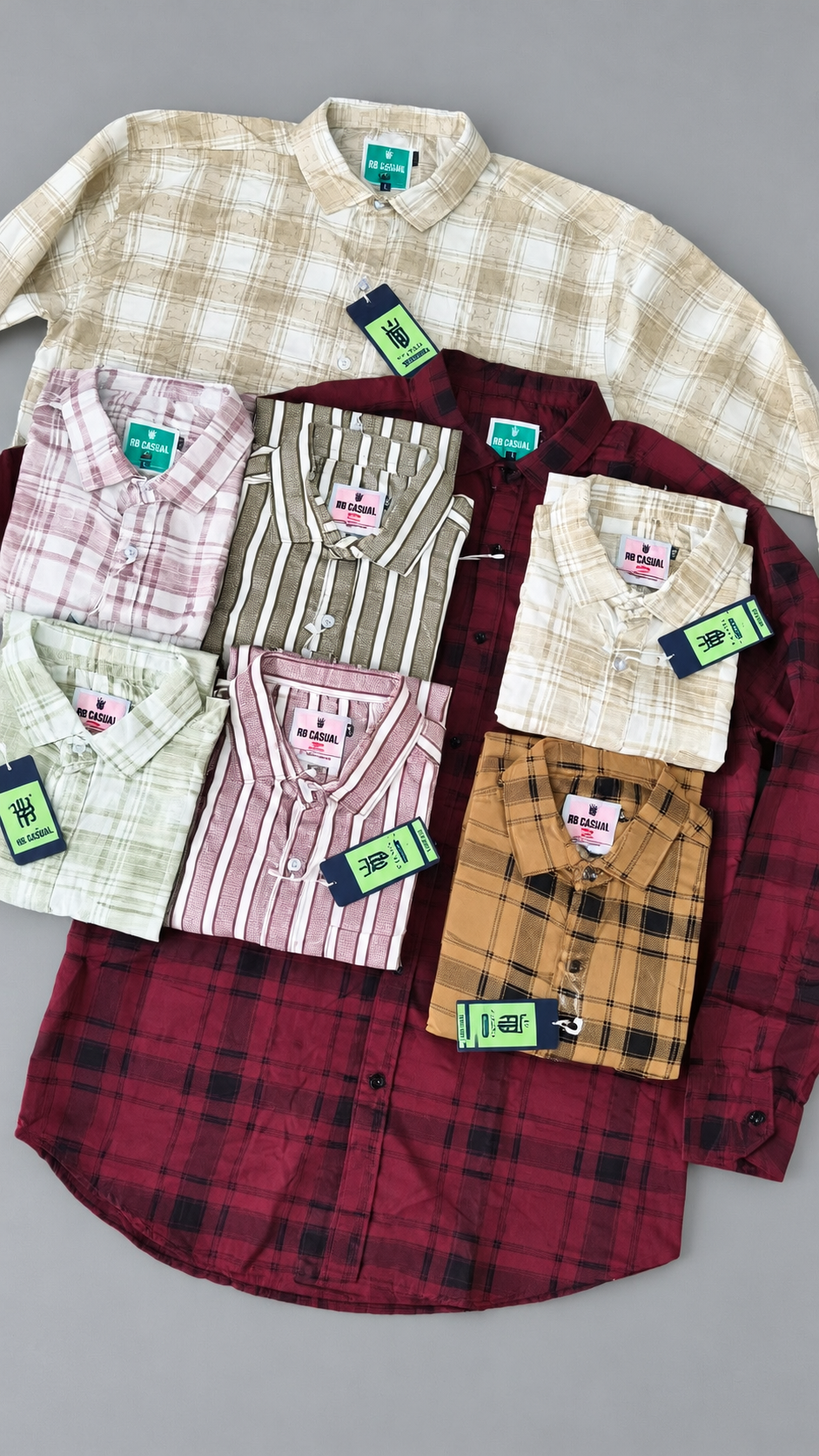 (Combo of 4) RBCasual Checked Only Laffer Cotton Shirts Rs. 1000