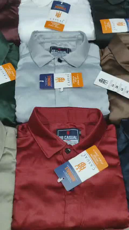 (Combo of 3) RB Satin Soft Silk Shirt Men's Regular Fit Rs. 899