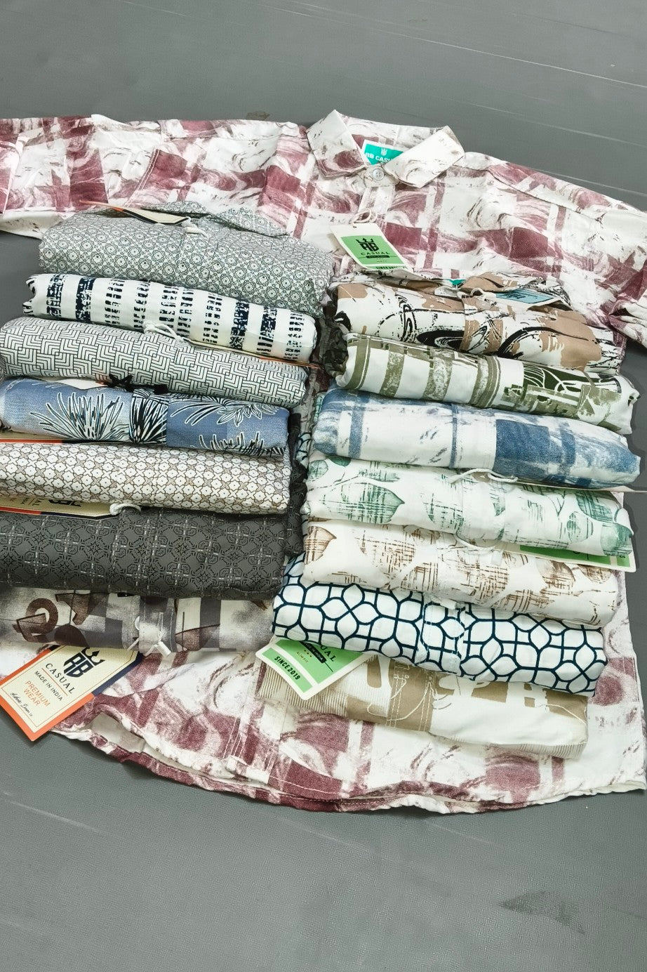 (Combo of 5) RBCasual Checked+Printed Design Laffer Cotton Shirts Rs. 1100