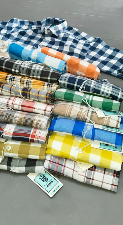 (Combo of 5) RBCasual Checked+Printed Design Laffer Cotton Shirts Rs. 1100