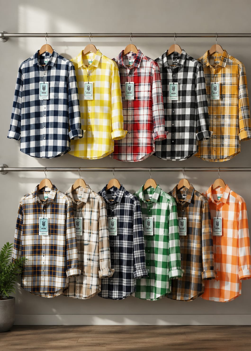 (Combo of 5) RBCasual Checked+Printed Design Laffer Cotton Shirts Rs. 1100