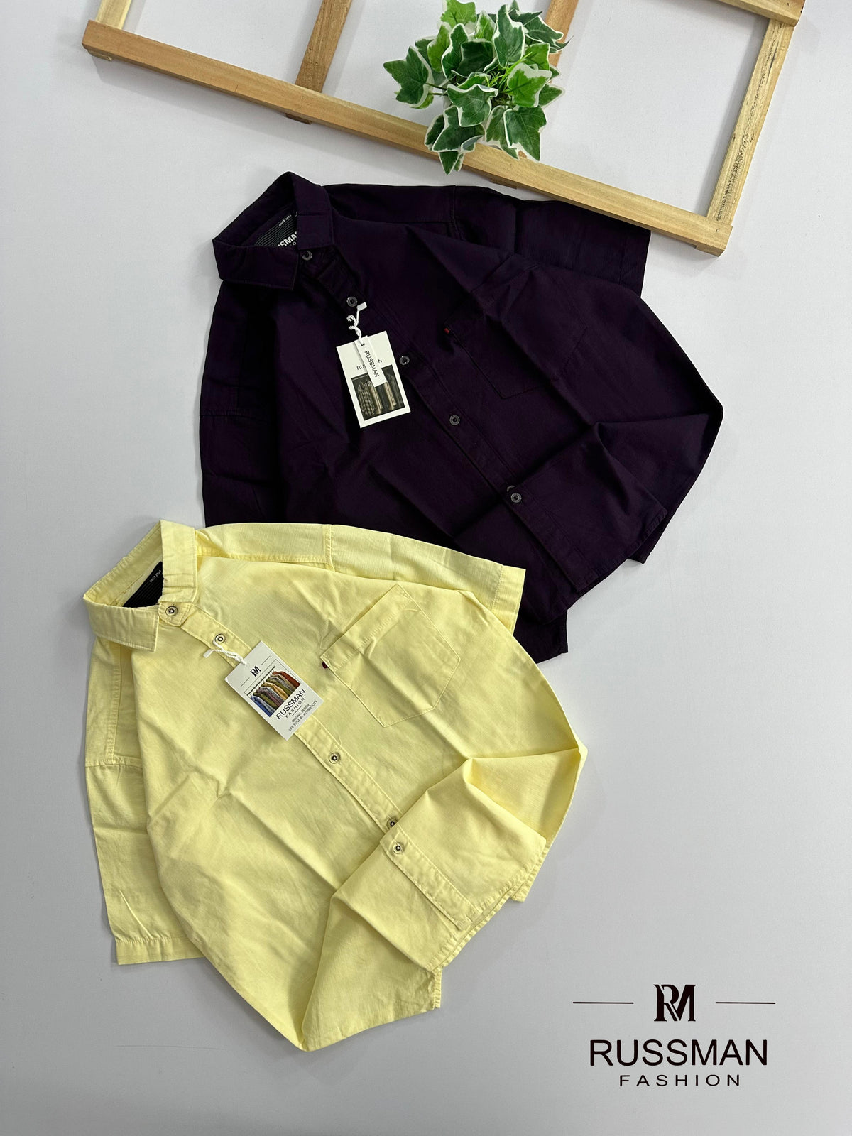 (Combo of 3)Russman Fine Linen Premium Cotton Half Sleeve Plain Shirts Rs. 1200