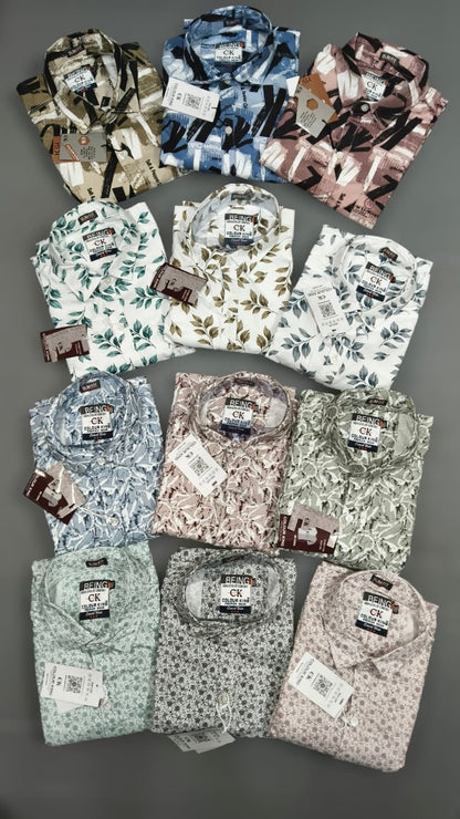 (Combo of 4)(2XL 3XL 4XL)CK Laffer Cotton Printed Shirt Rs. 1100