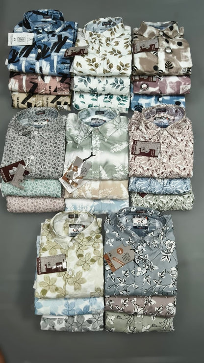 (Combo of 4)(2XL 3XL 4XL)CK Laffer Cotton Printed Shirt Rs. 1100