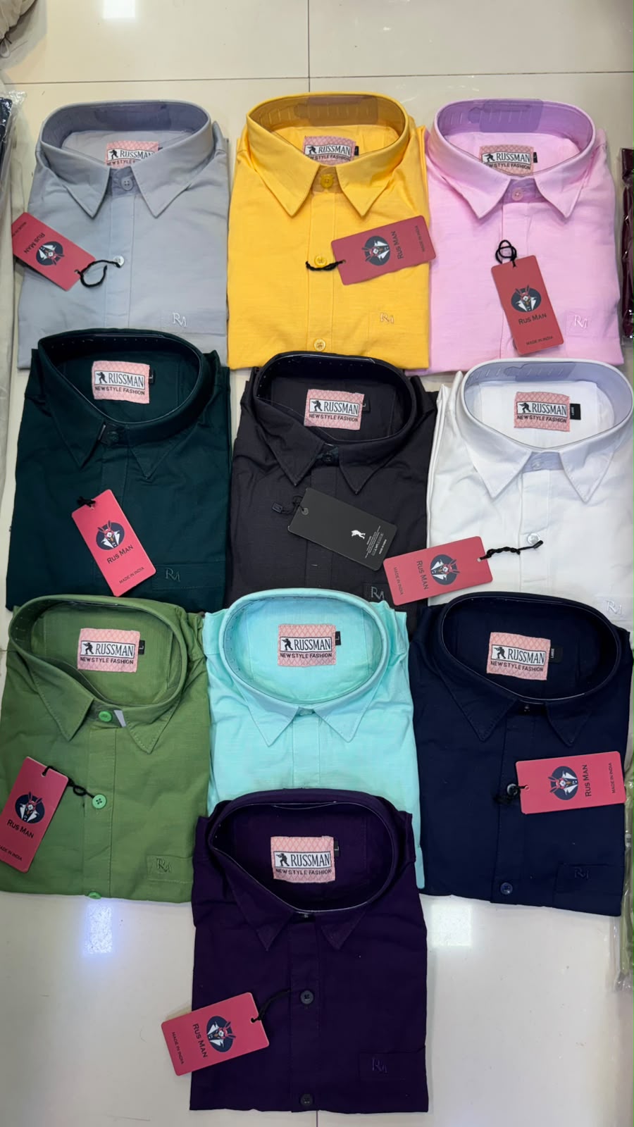 (Combo of 3) RussMan PureCotton Lenin Plain Shirts Rs. 1200