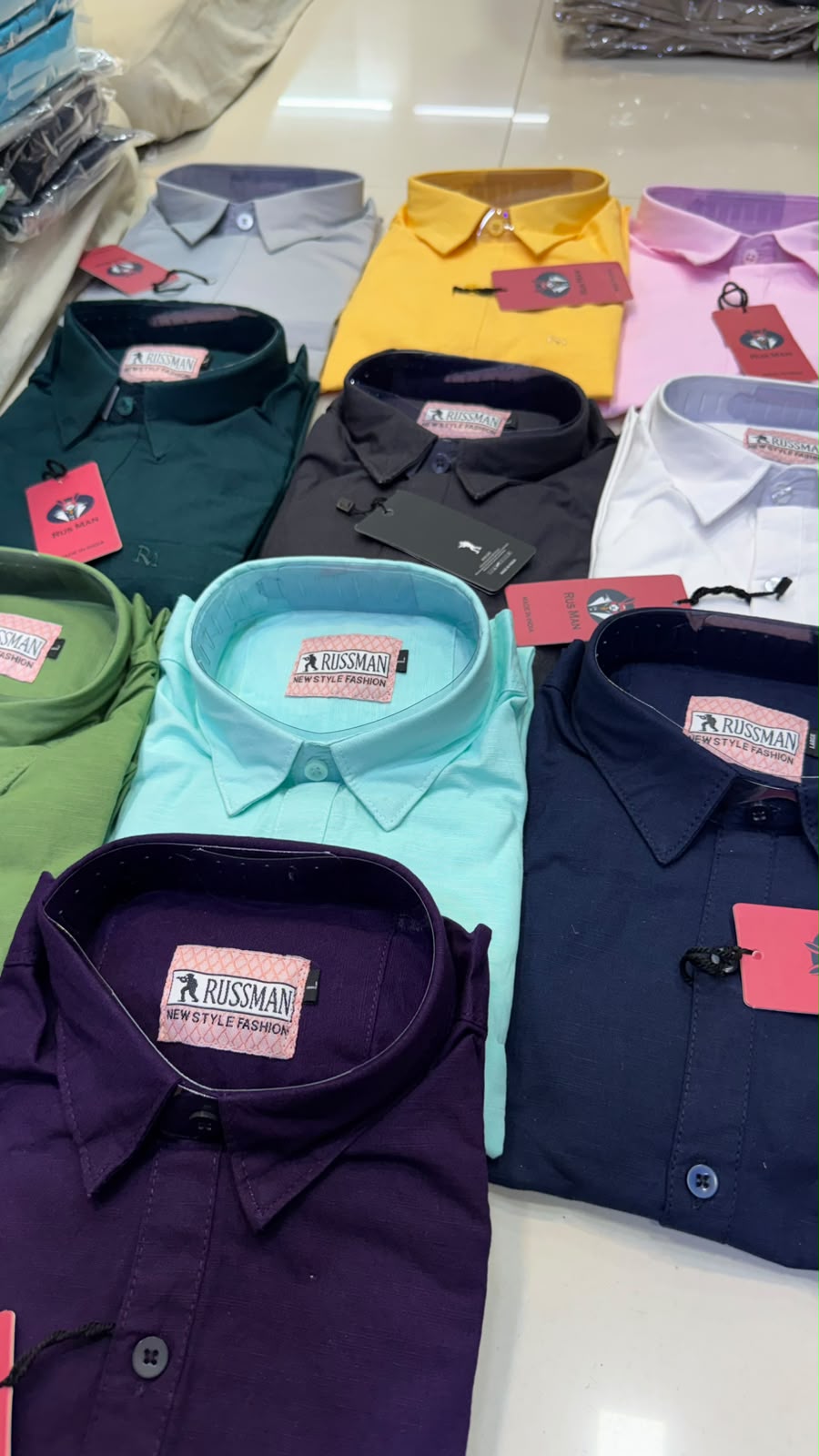 (Combo of 3) RussMan PureCotton Lenin Plain Shirts Rs. 1200