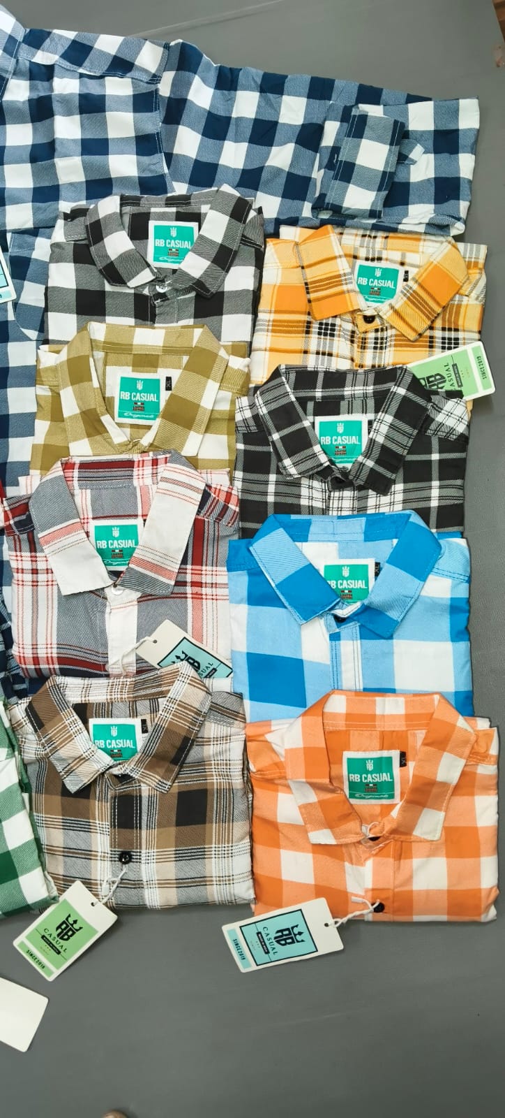 (Combo of 5) RBCasual Checked Only Laffer Cotton Shirts Rs. 1100