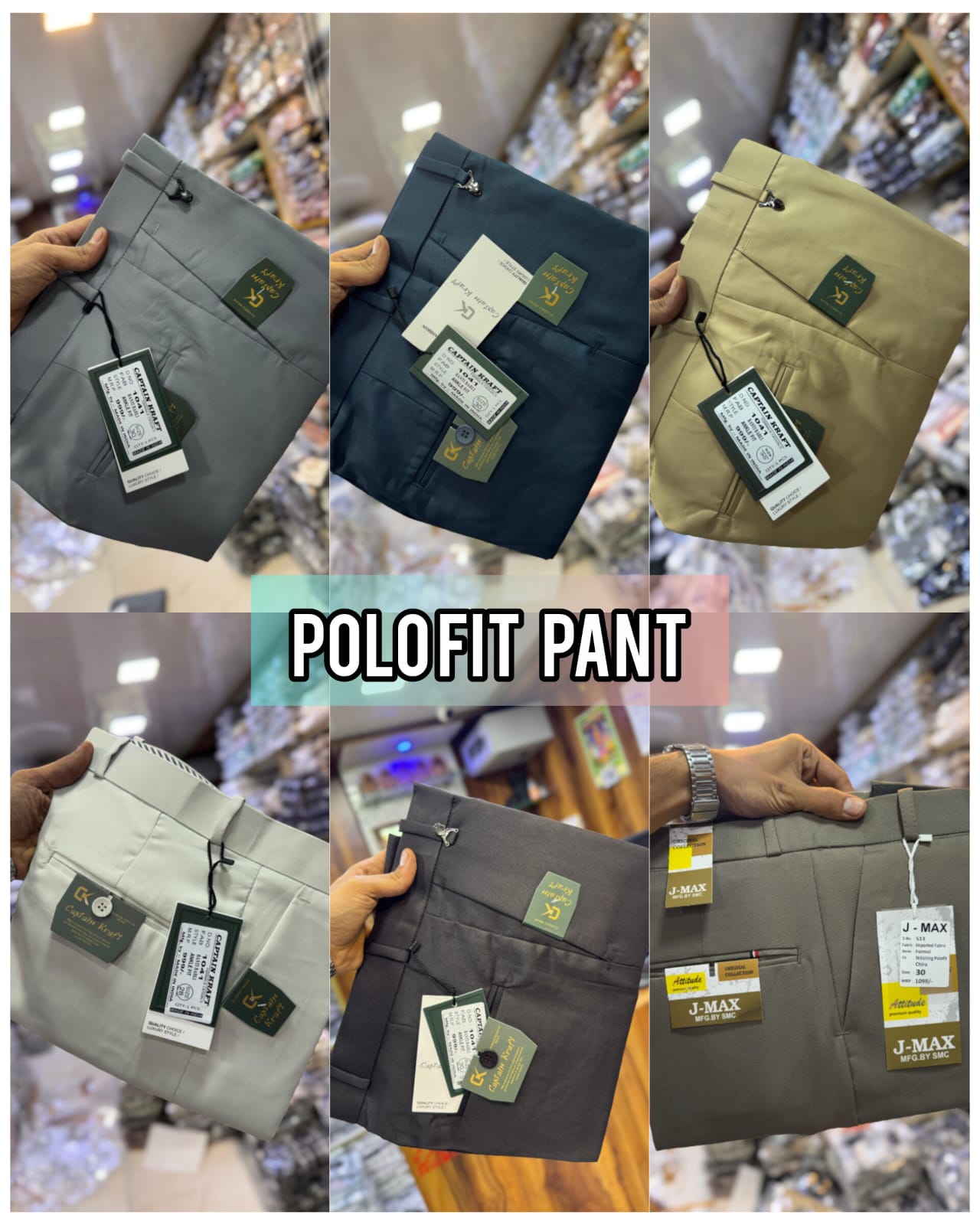 (Combo of 2) JMax-Capture Polo Fit Mixcotton Men's Regular Pant Rs. 900