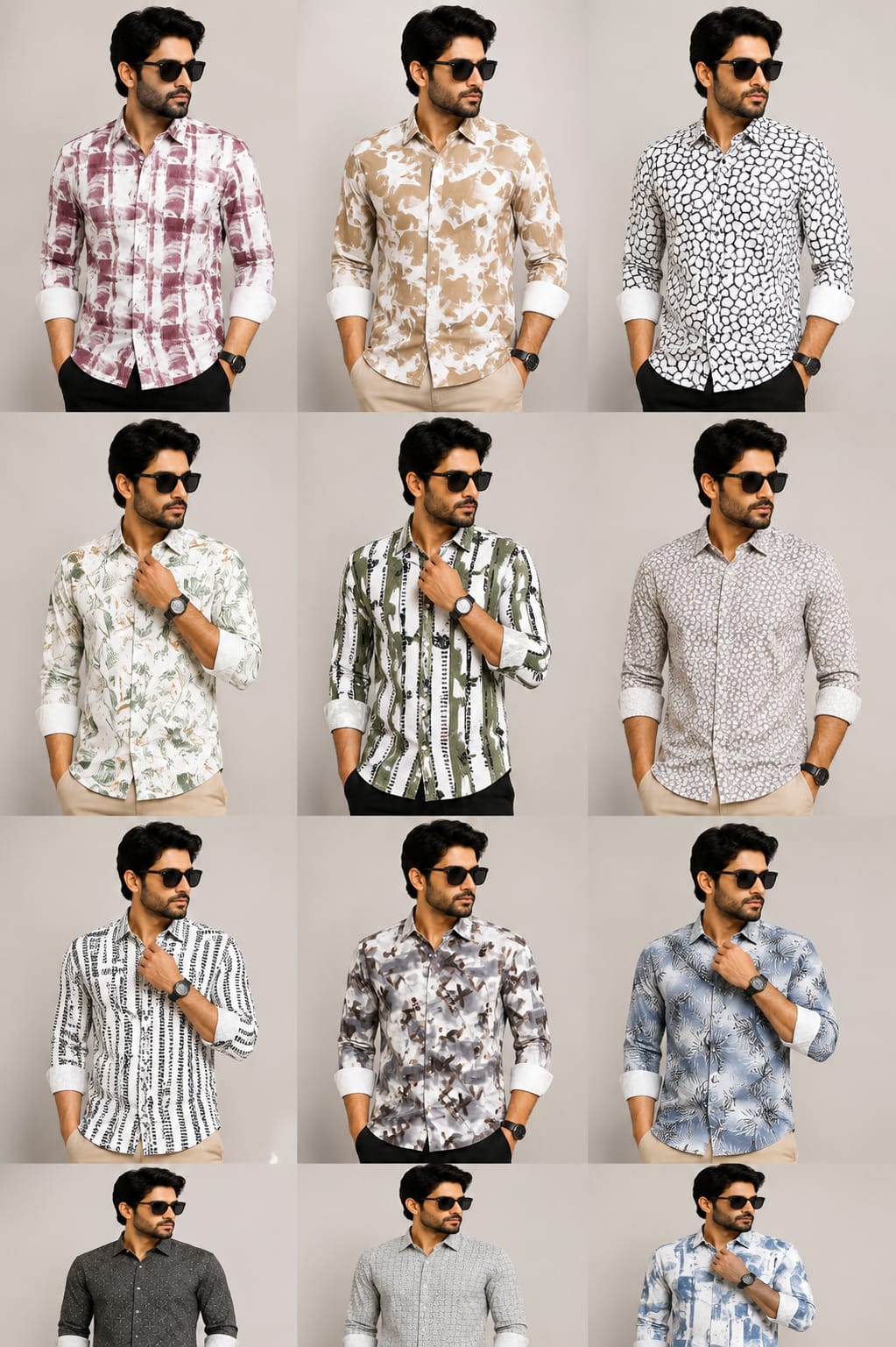 (Combo of 5) RBCasual Checked+Printed Design Laffer Cotton Shirts Rs. 1100