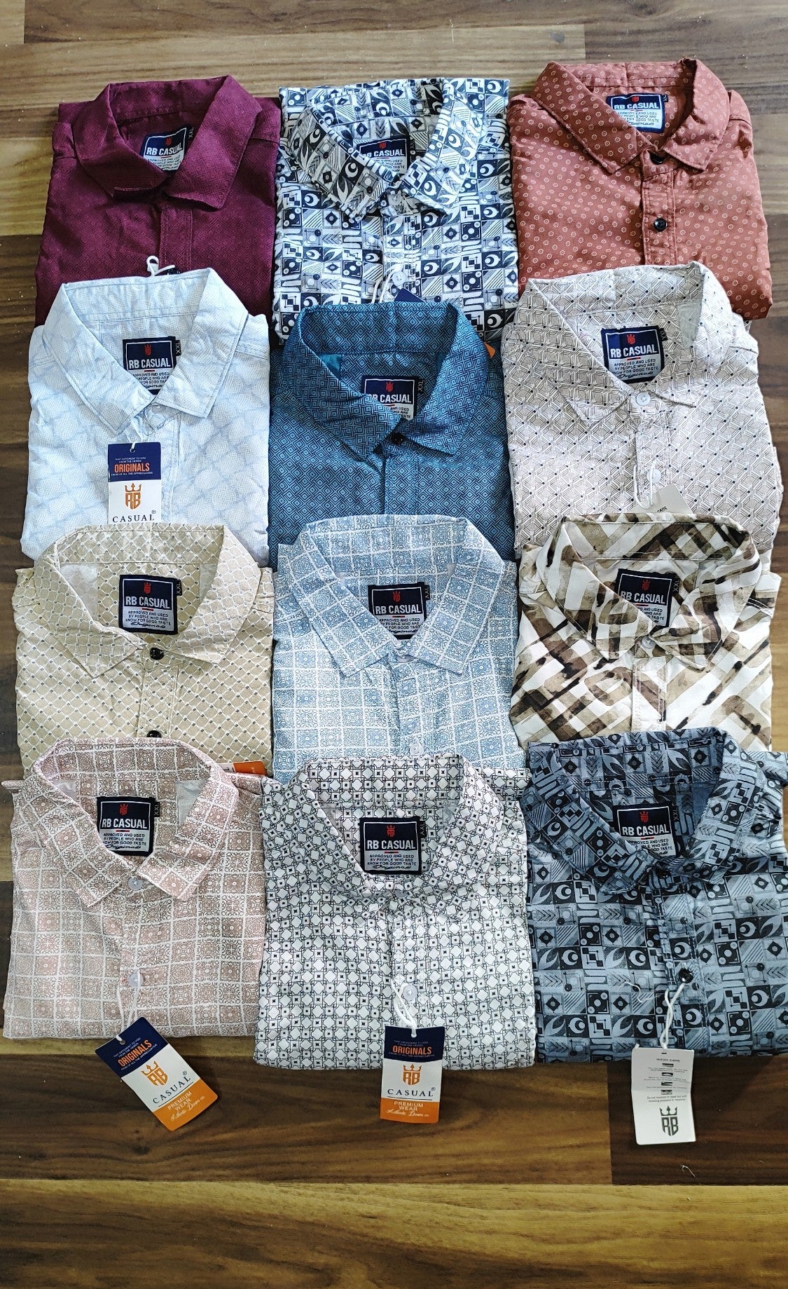 (Combo of 4) 2XL& 3XL RB Premium Twill Cotton Printed Shirts Rs. 1099