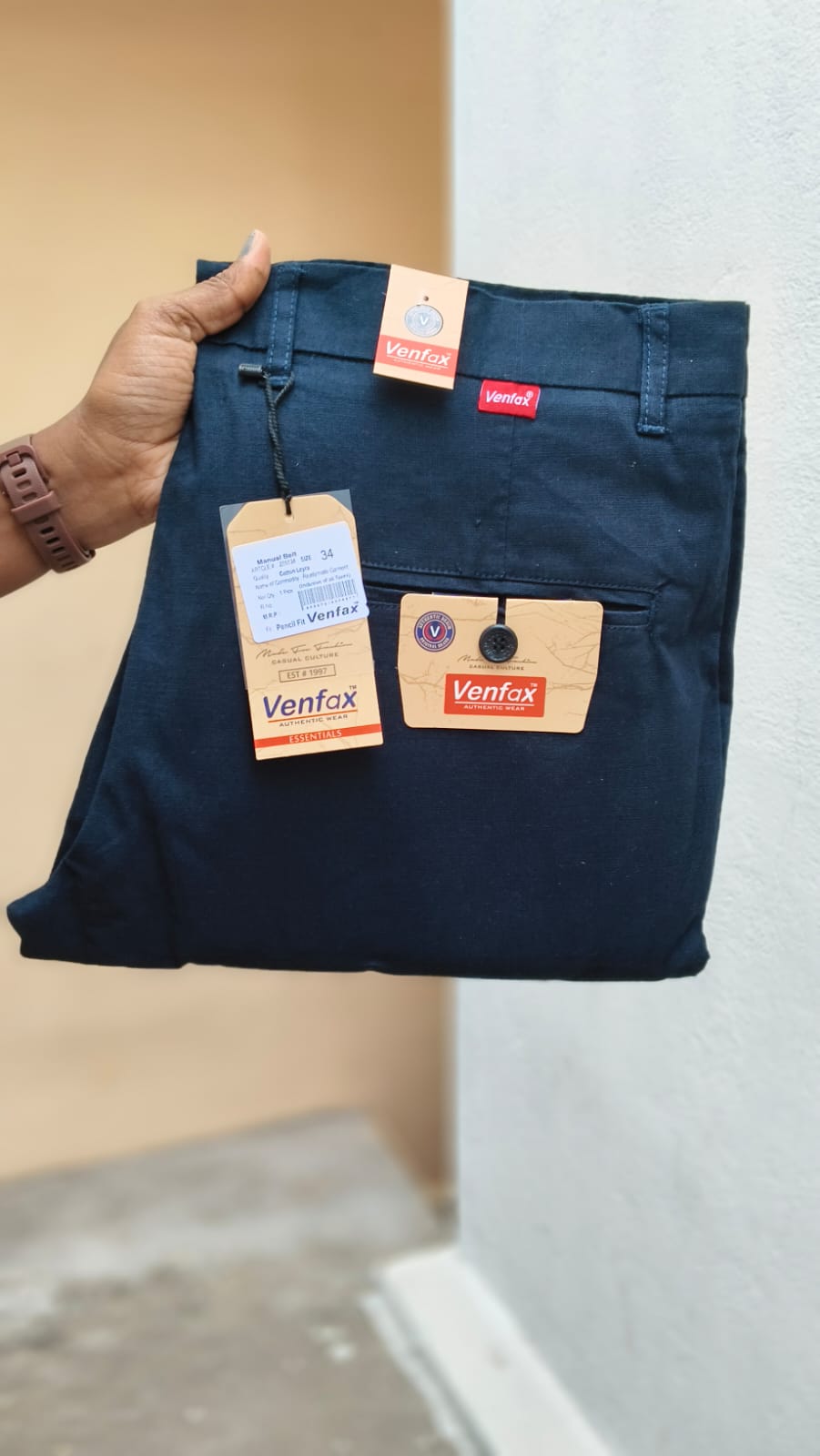 (Combo of 2)(32 To 38)VenFax Lenin Pure Cotton Men's Regular Pant Rs. 999