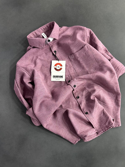 (Combo of 3)(2XL, 3XL)CK Linen Korean Plain Shirt Rs.1150