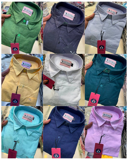 (Combo of 3) RussMan PureCotton Lenin Plain Shirts Rs. 1200