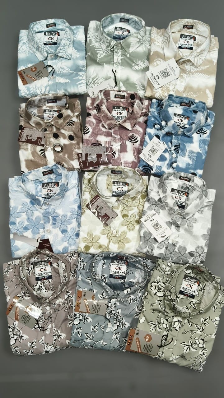 (Combo of 4)(2XL 3XL 4XL)CK Laffer Cotton Printed Shirt Rs. 1100